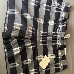Black and Gray Striped Shorts